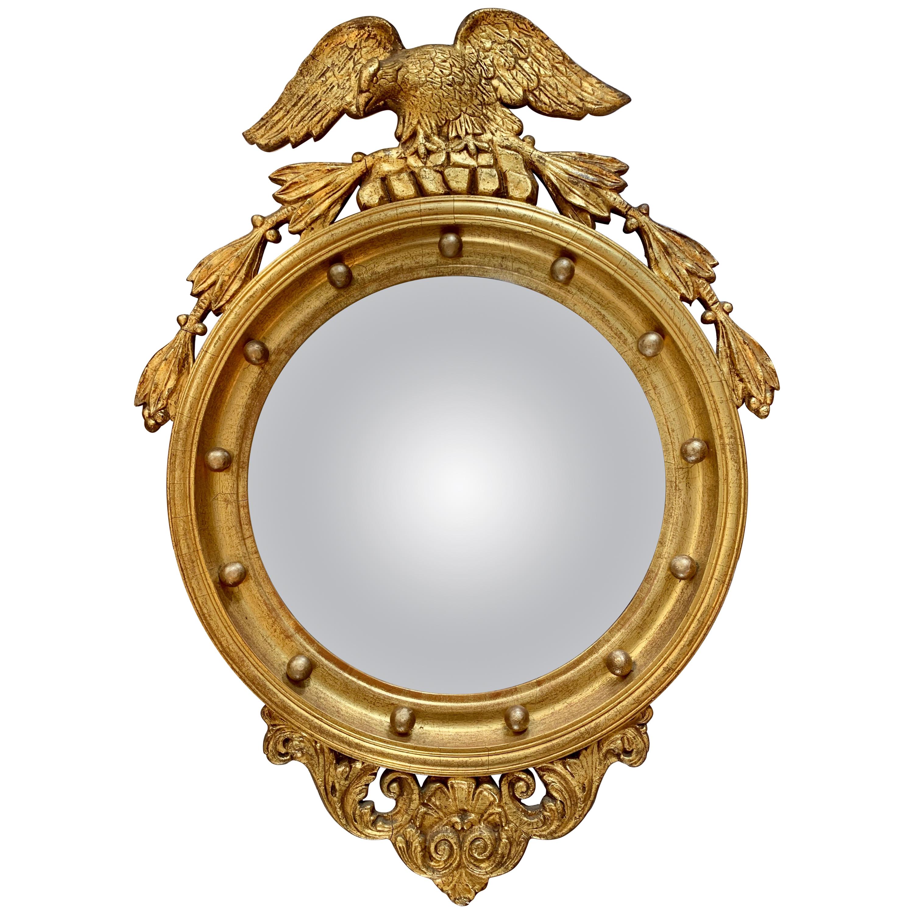 American Federal Gilt Convex Wall Mirror Eagle