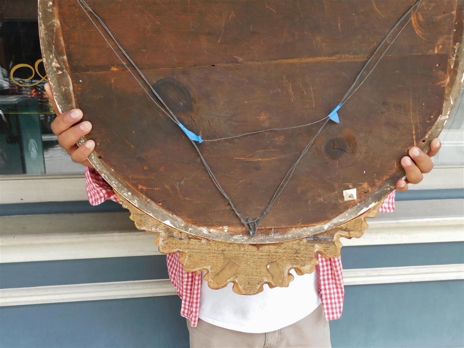 American Federal Gilt Wood Convex Mirror with Perched Eagle to Flee, Circa 1820 For Sale 3