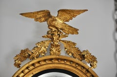 American Federal Giltwood Convex Bullseye Mirror with Eagle
