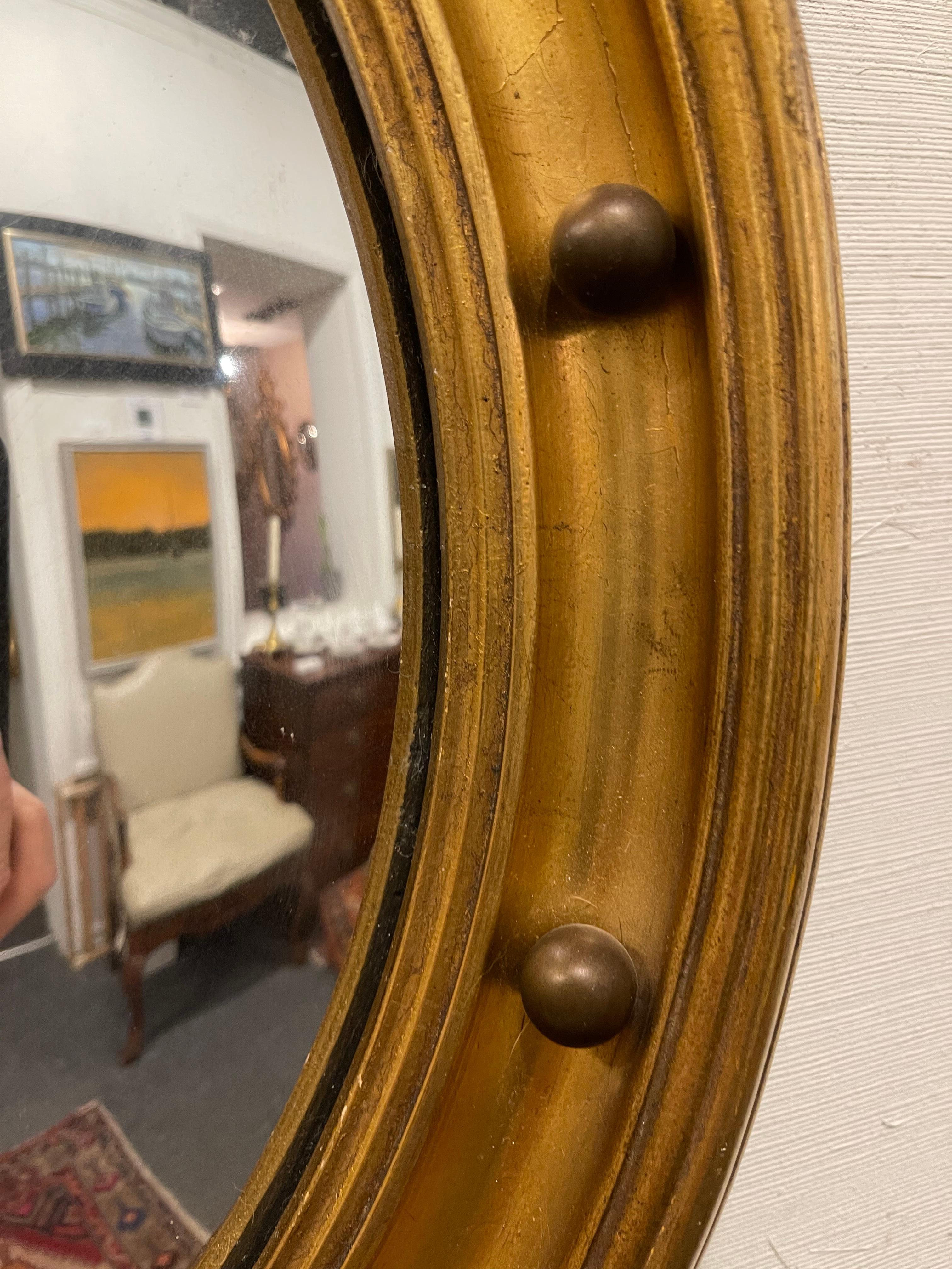 American Federal Giltwood Eagle Bullseye Convex Mirror, 20th Century 2