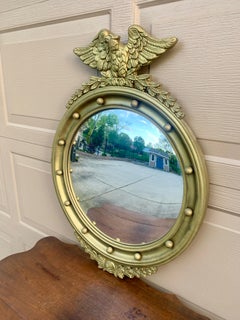 American Federal Giltwood Eagle Bullseye Convex Mirror