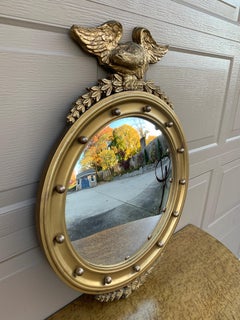 American Federal Giltwood Eagle Bullseye Convex Mirror