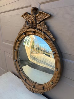 American Federal Giltwood Eagle Bullseye Convex Mirror