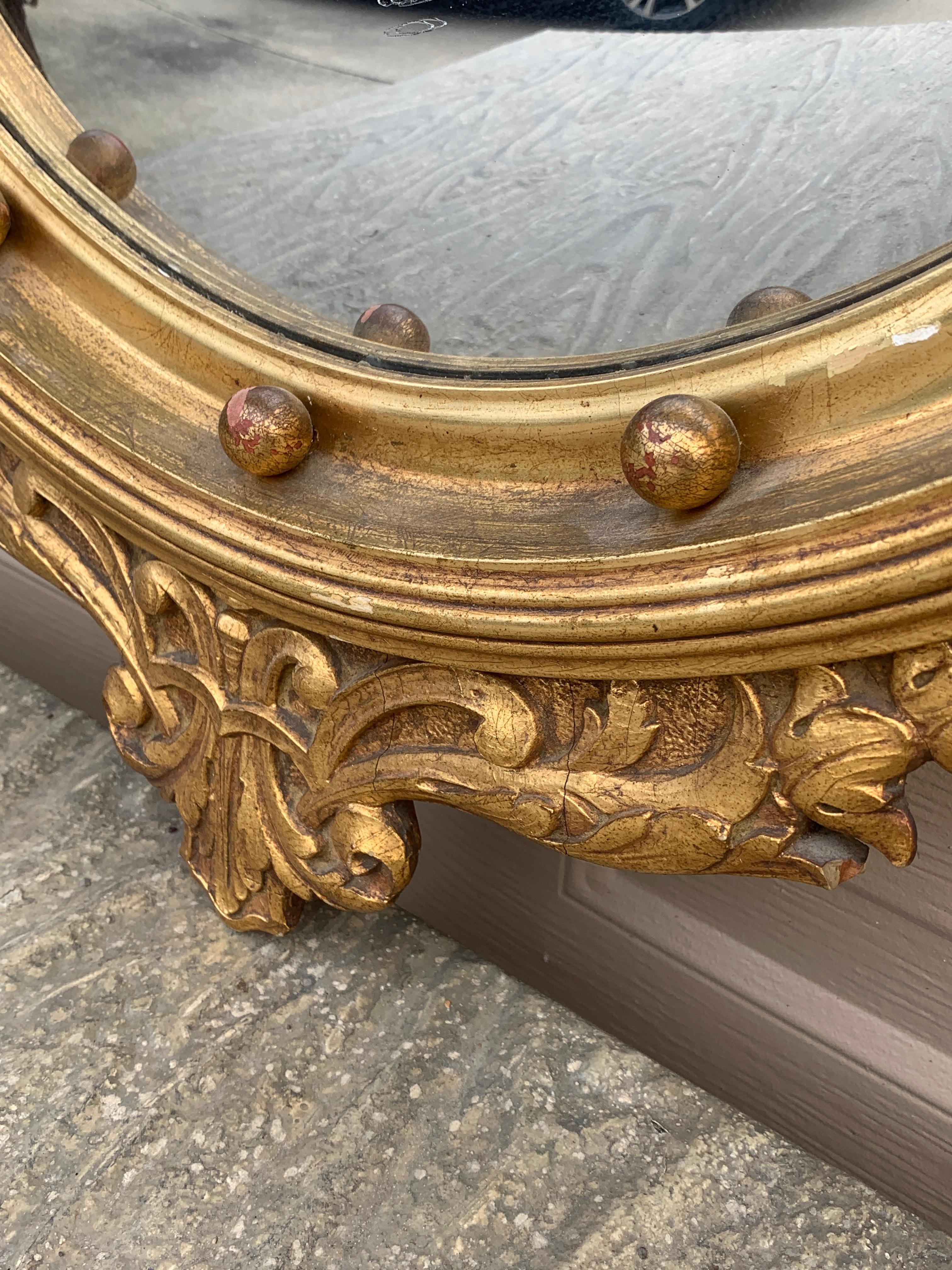 American Federal Giltwood Eagle Bullseye Konvexspiegel (20. Jahrhundert) im Angebot