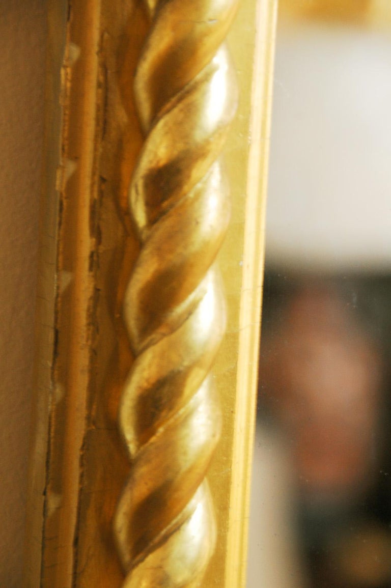 American Federal Gold Leaf Mirror with Eglomise Battle Scene from War