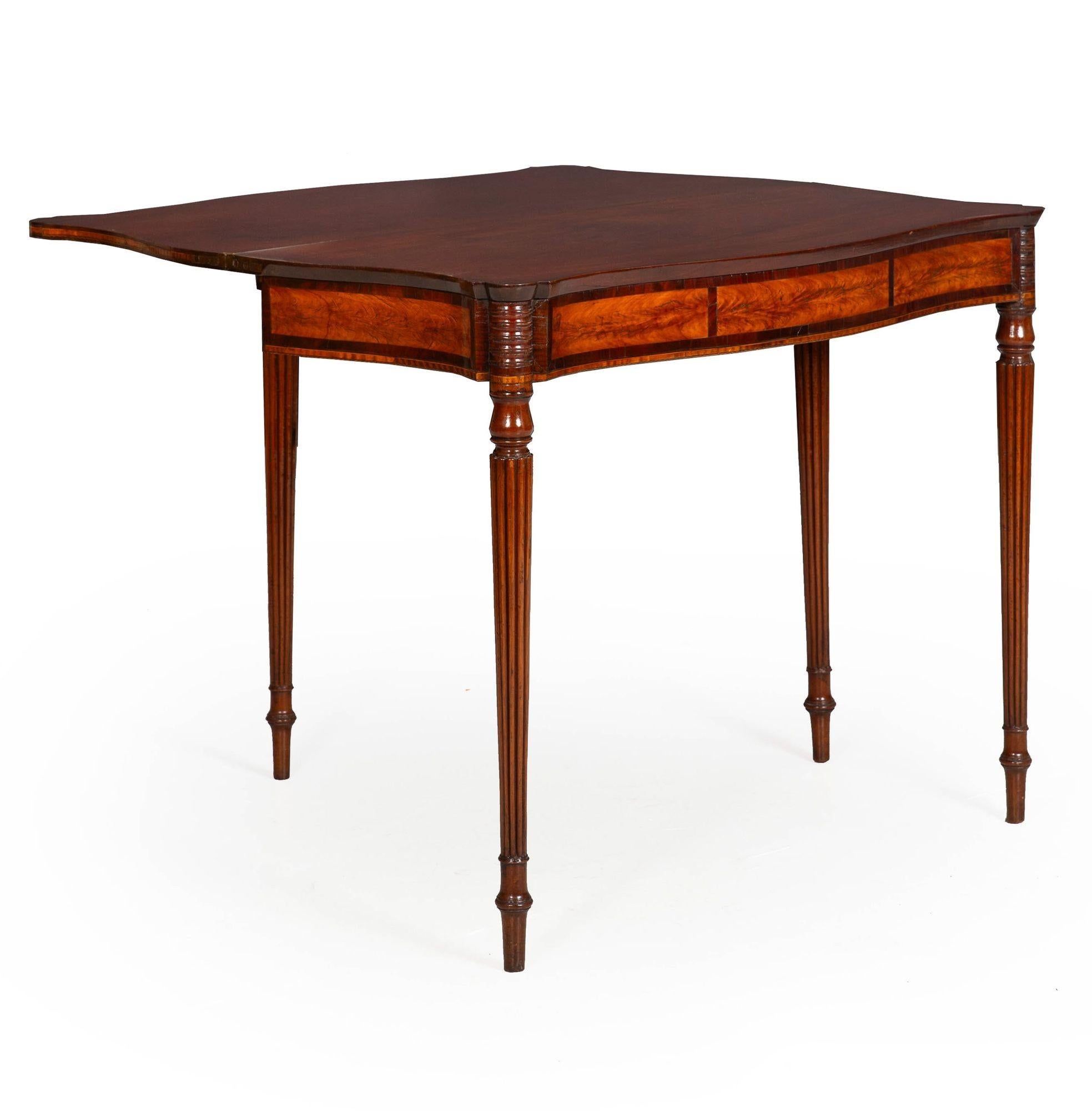 American Federal Inlaid-Mahogany Card Game Table, Massachusetts ca. 1810 For Sale 1