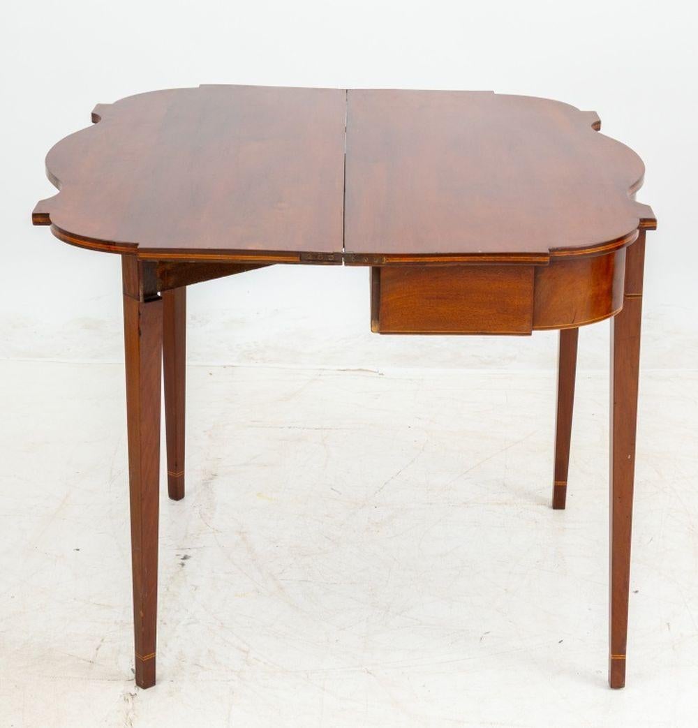 American Federal Inlaid Mahogany Card Table, 1800 For Sale 5