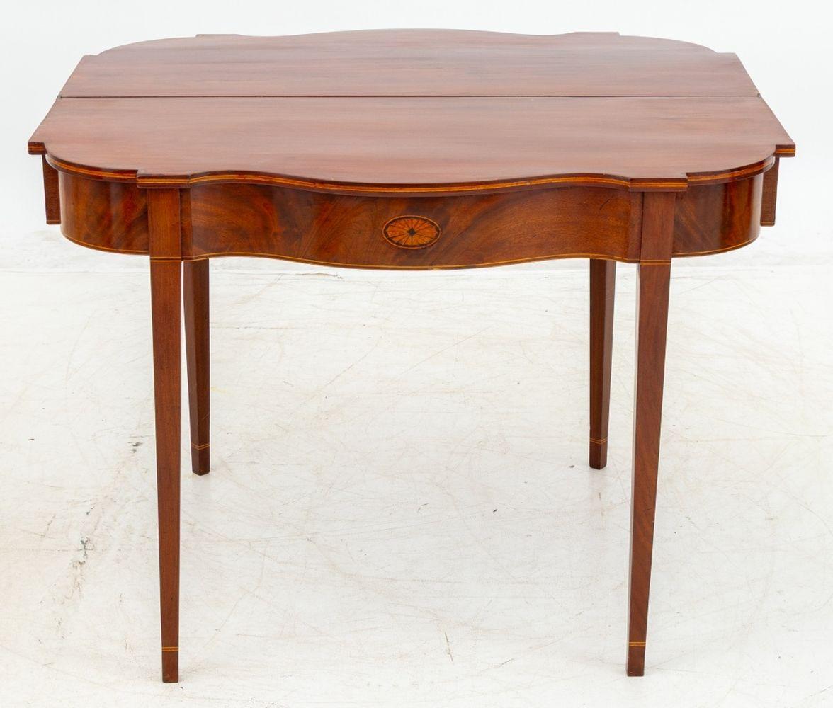 American Federal Inlaid Mahogany Card Table, 1800 For Sale 6