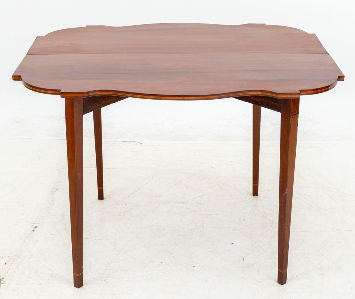 American Federal Inlaid Mahogany Card Table, 1800 For Sale 1