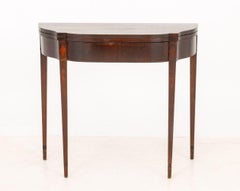 American Federal Inlaid Mahogany Card Table
