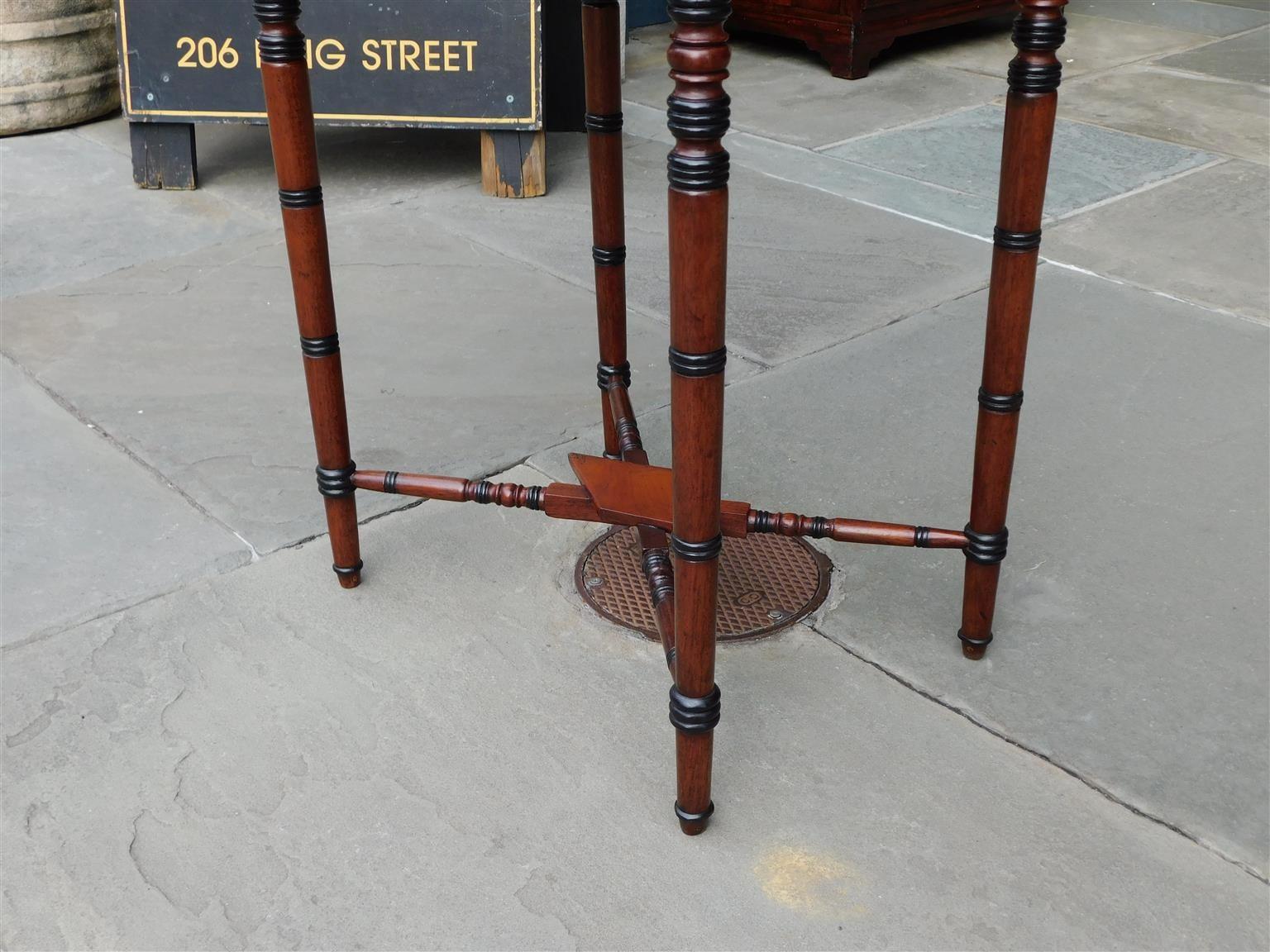 English Regency Set of Eight Mahogany Dining Room Chairs W/ Reeded Legs C. 1810 For Sale 1