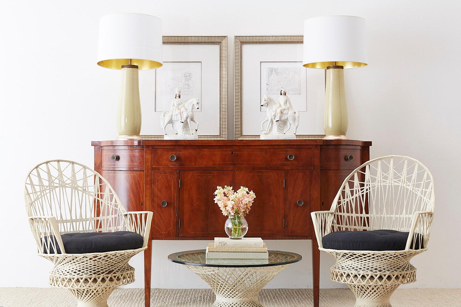 American Federal Mahogany Bow Front Sideboard 4