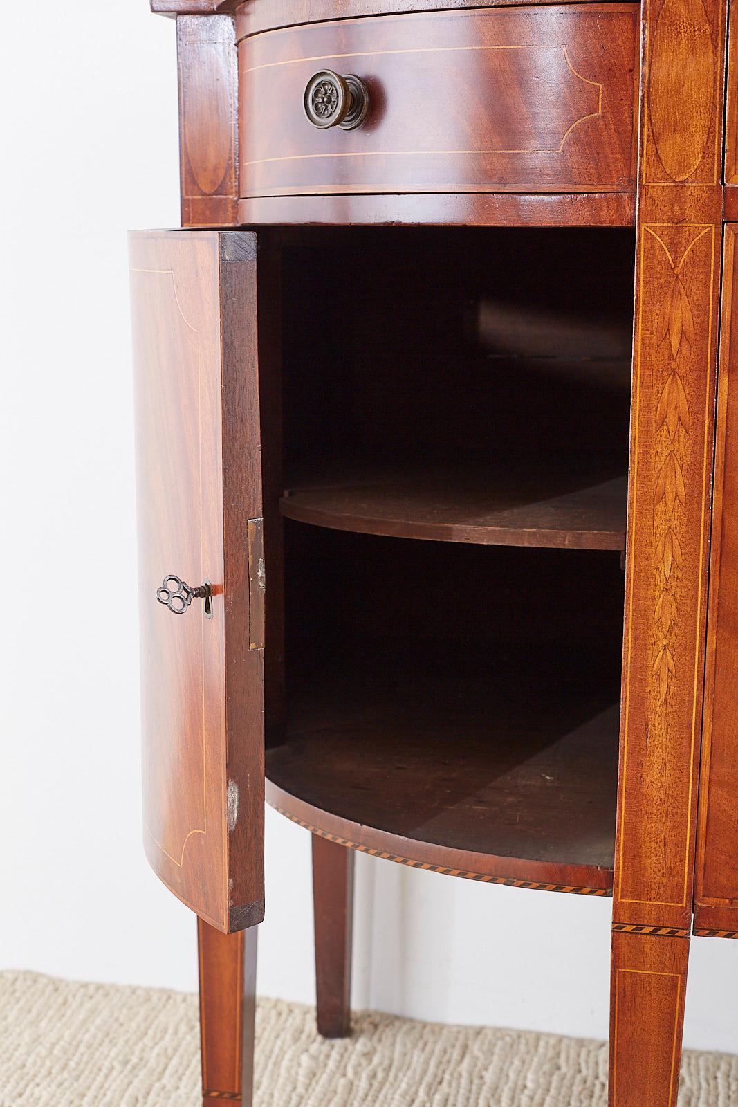 American Federal Mahogany Bow Front Sideboard 8