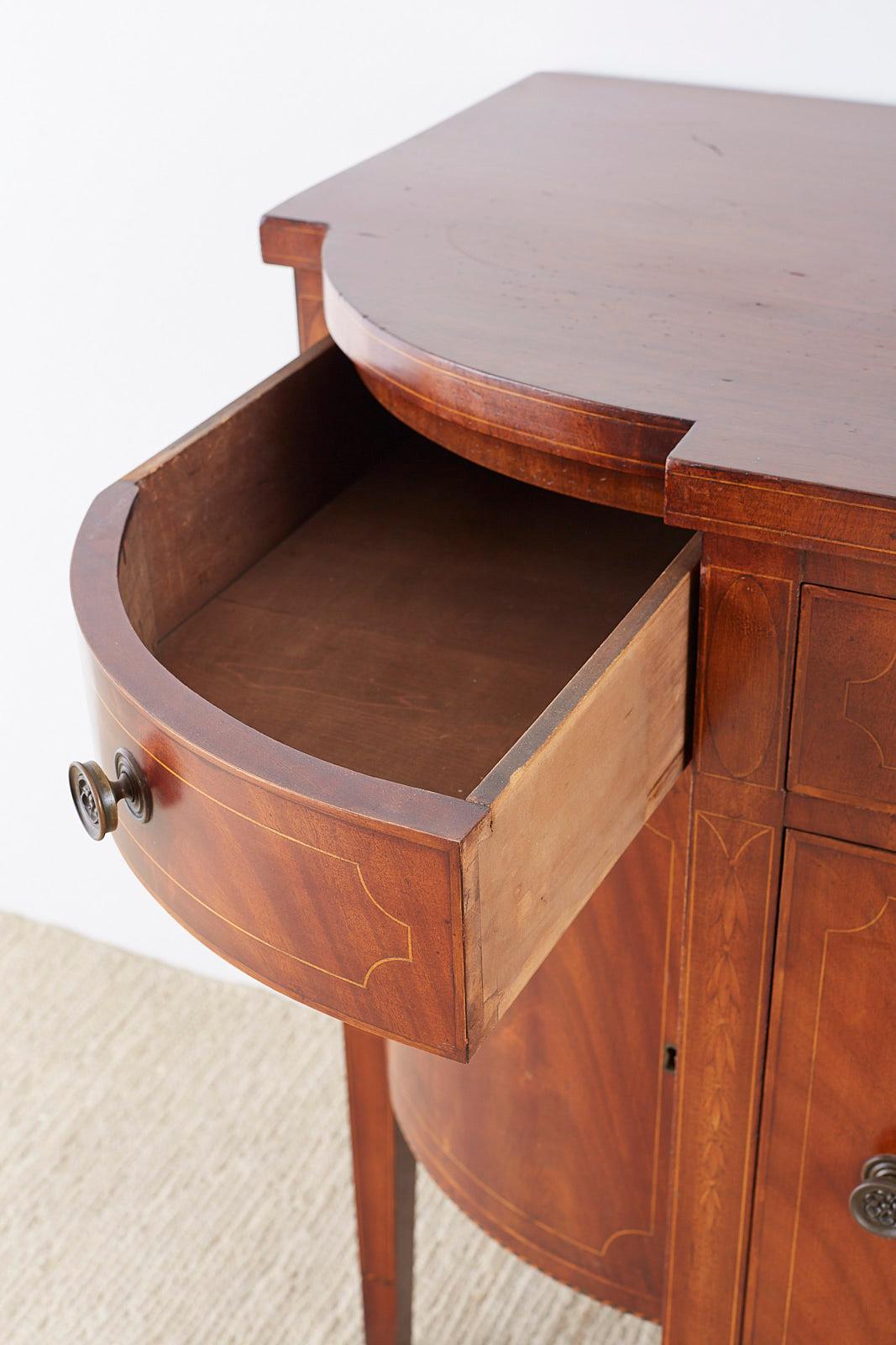 American Federal Mahogany Bow Front Sideboard 1