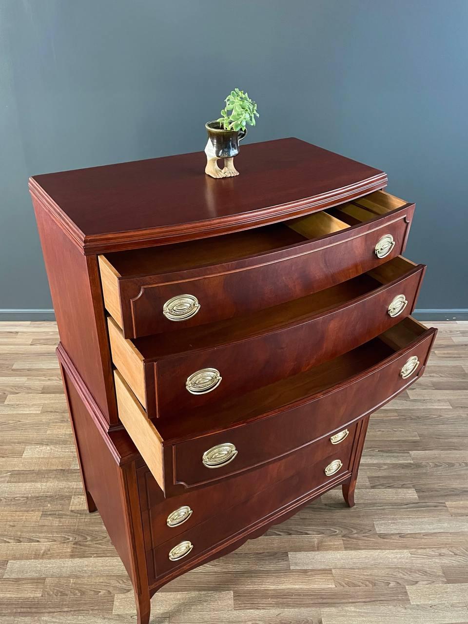 American Federal Mahogany Highboy Dresser 3
