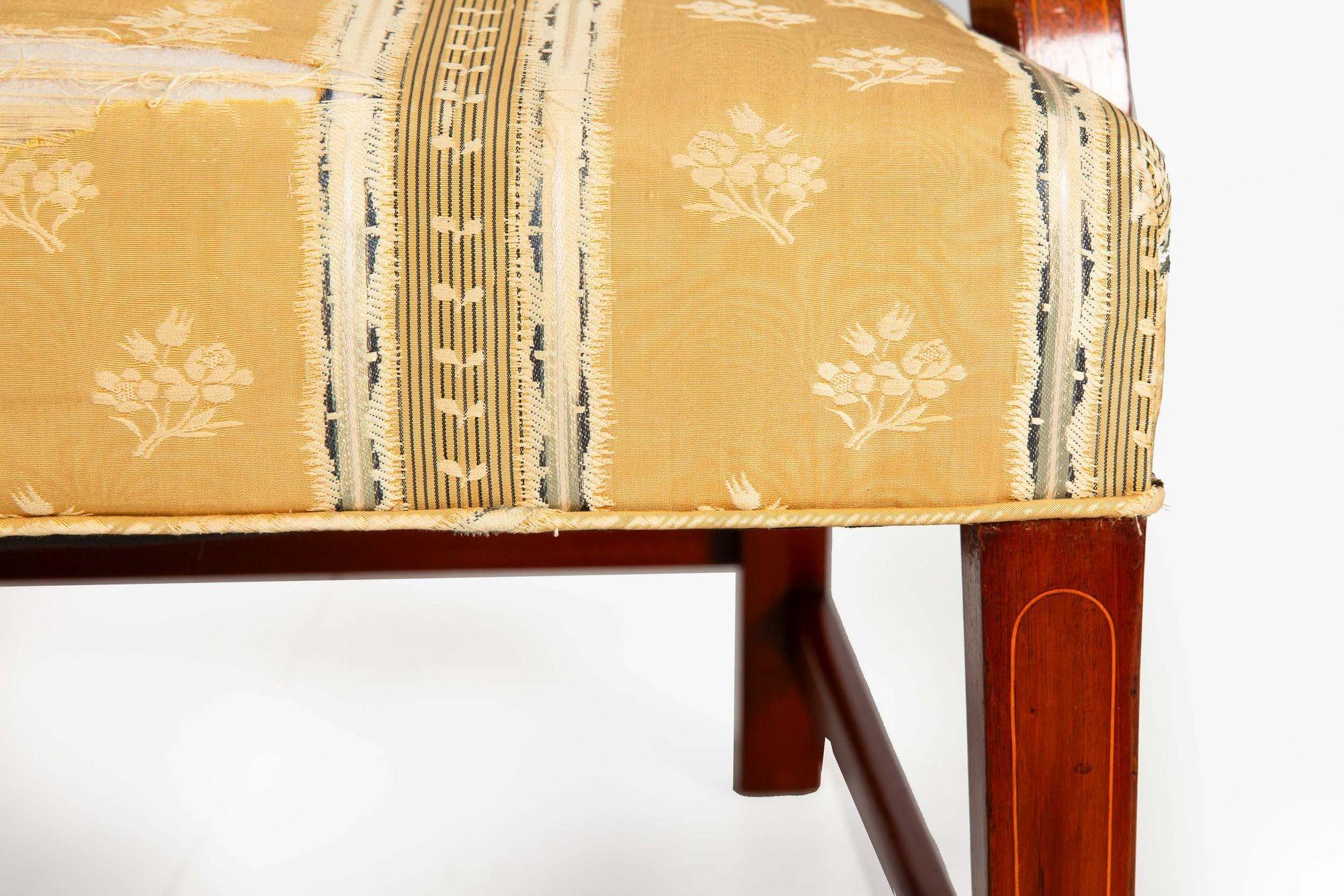 Martha Washington, Lolling-Sessel aus Mahagoni im amerikanischen Federal-Stil, um 1800 im Angebot 9
