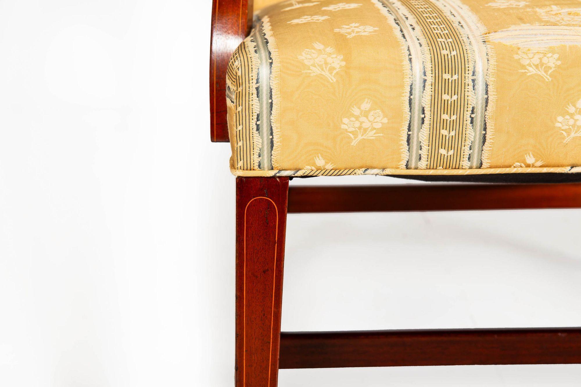 Martha Washington, Lolling-Sessel aus Mahagoni im amerikanischen Federal-Stil, um 1800 im Angebot 10
