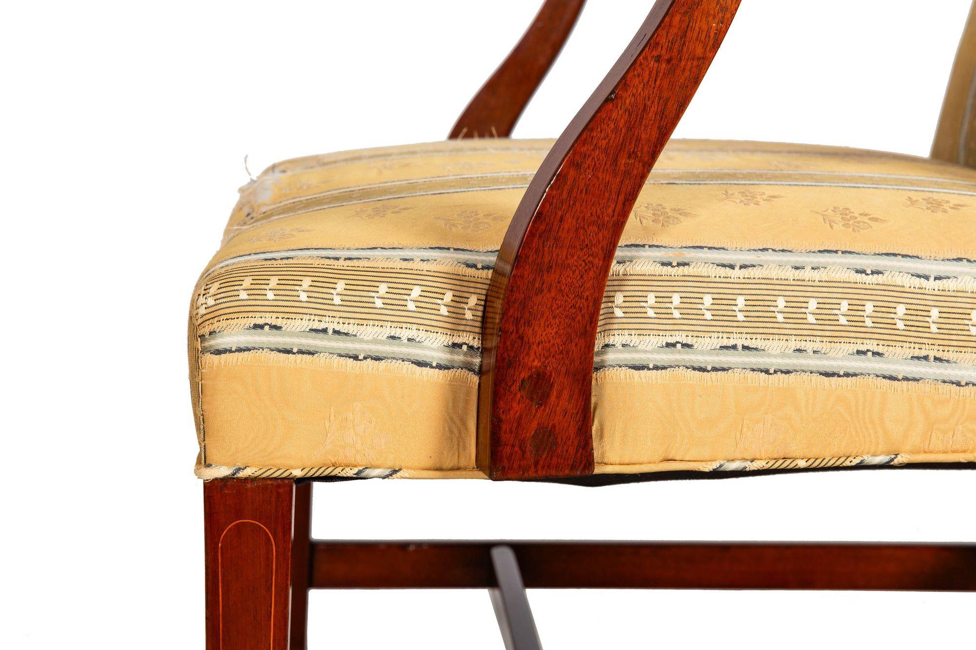 Martha Washington, Lolling-Sessel aus Mahagoni im amerikanischen Federal-Stil, um 1800 im Angebot 11