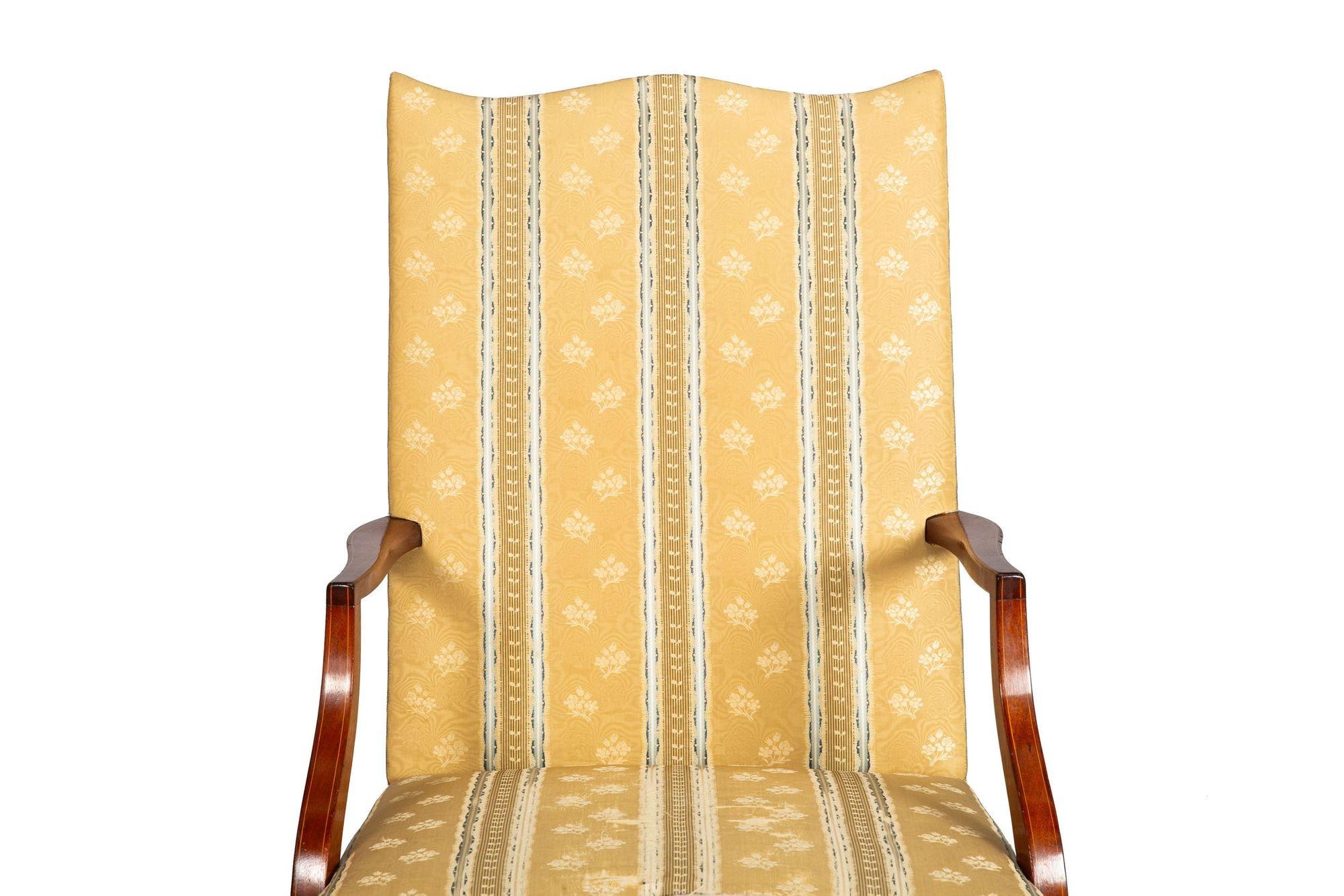 Martha Washington, Lolling-Sessel aus Mahagoni im amerikanischen Federal-Stil, um 1800 im Angebot 1