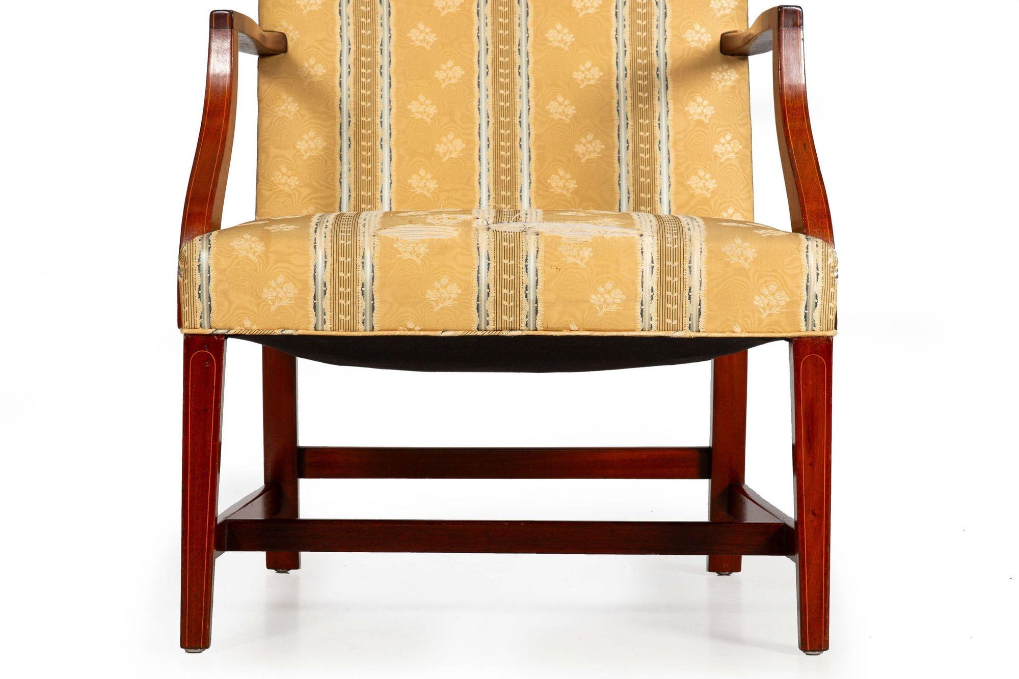 Martha Washington, Lolling-Sessel aus Mahagoni im amerikanischen Federal-Stil, um 1800 im Angebot 2