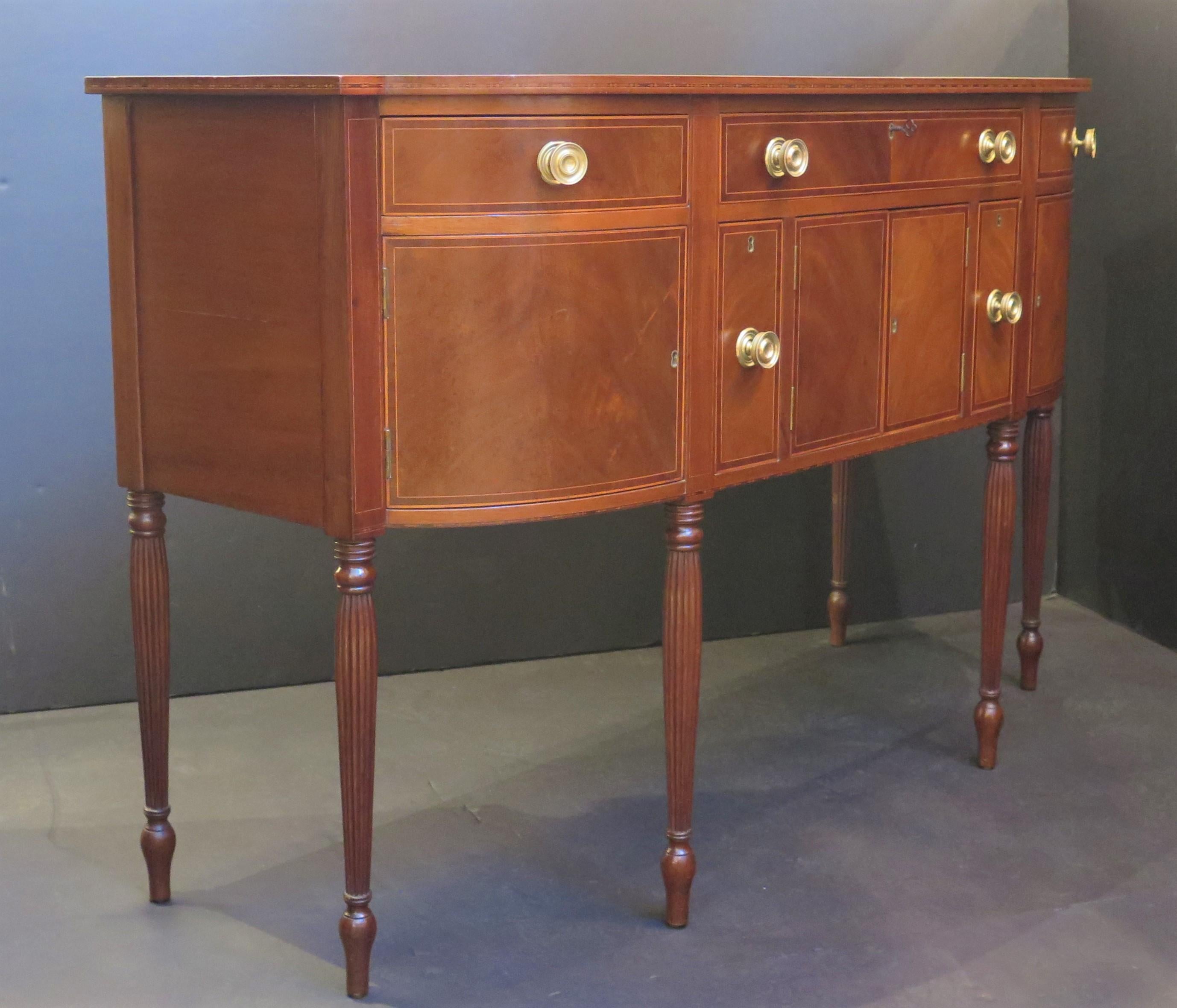 American Colonial American Federal Mahogany Sideboard  For Sale