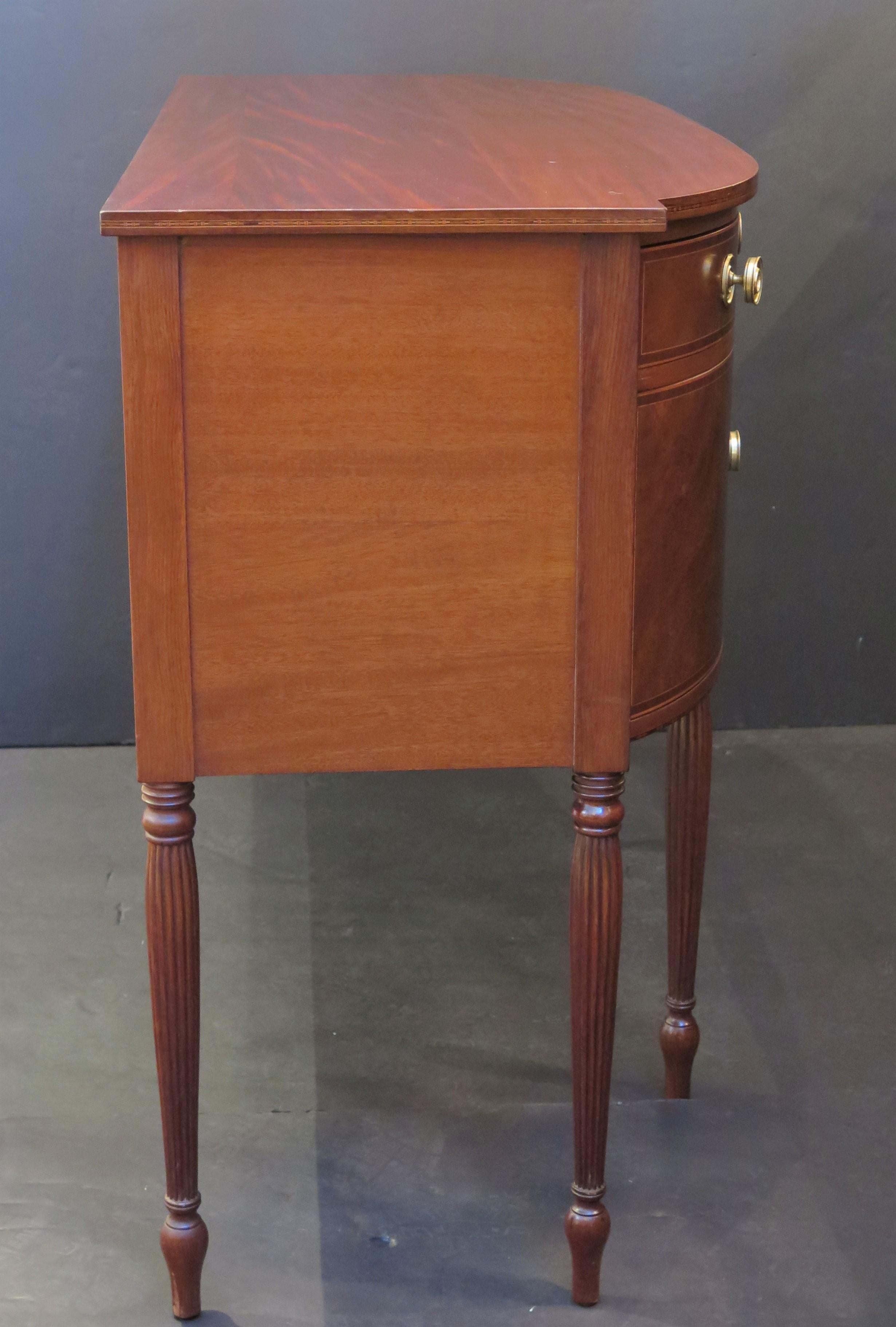 Hand-Carved American Federal Mahogany Sideboard  For Sale