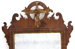American Federal Mirror With Scrollwork and Carved Eagle