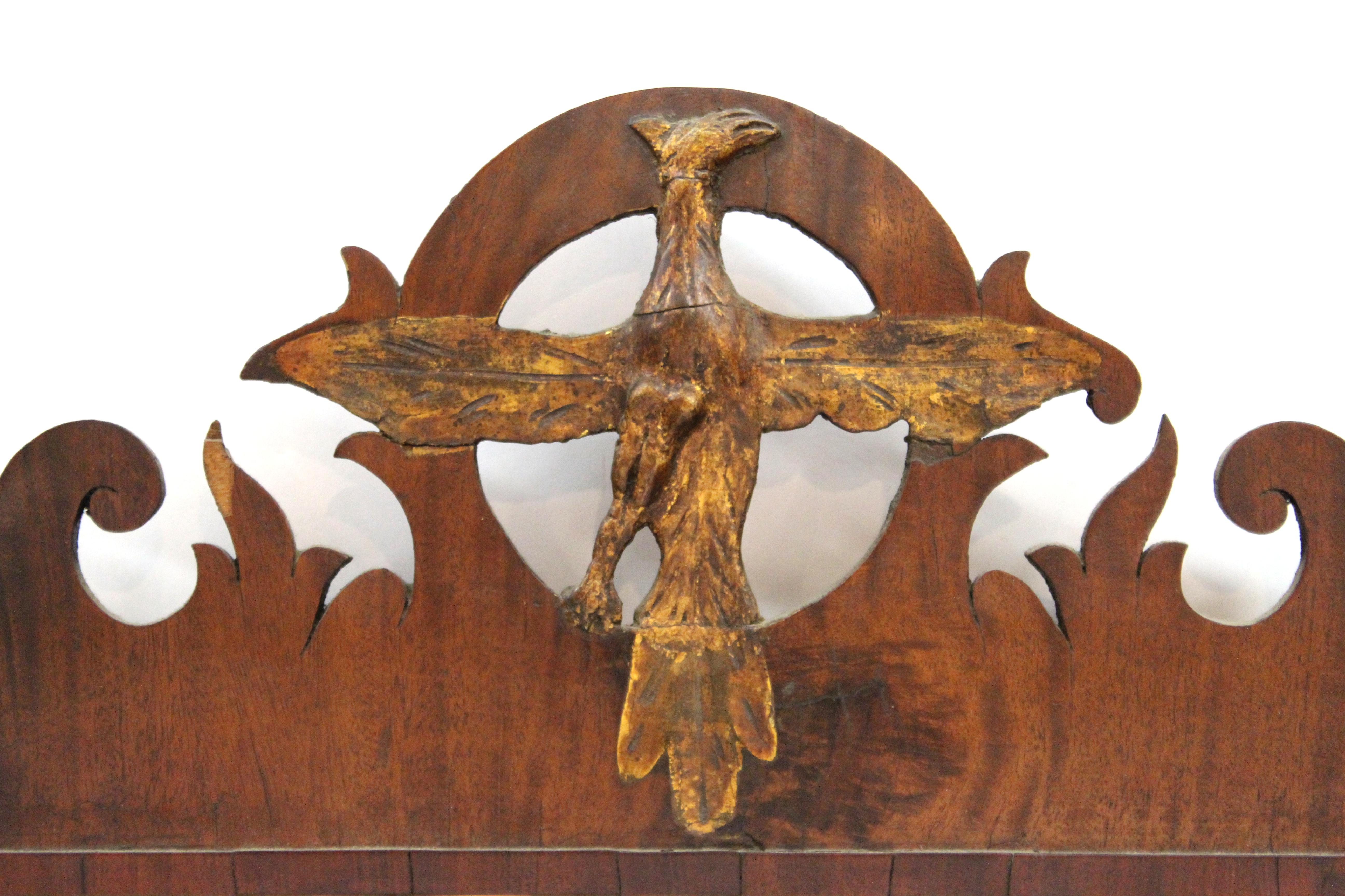 American Federal Mirror With Scrollwork and Carved Eagle 1