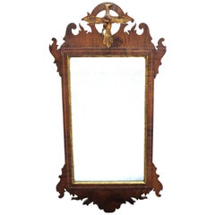 American Federal Mirror With Scrollwork and Carved Eagle