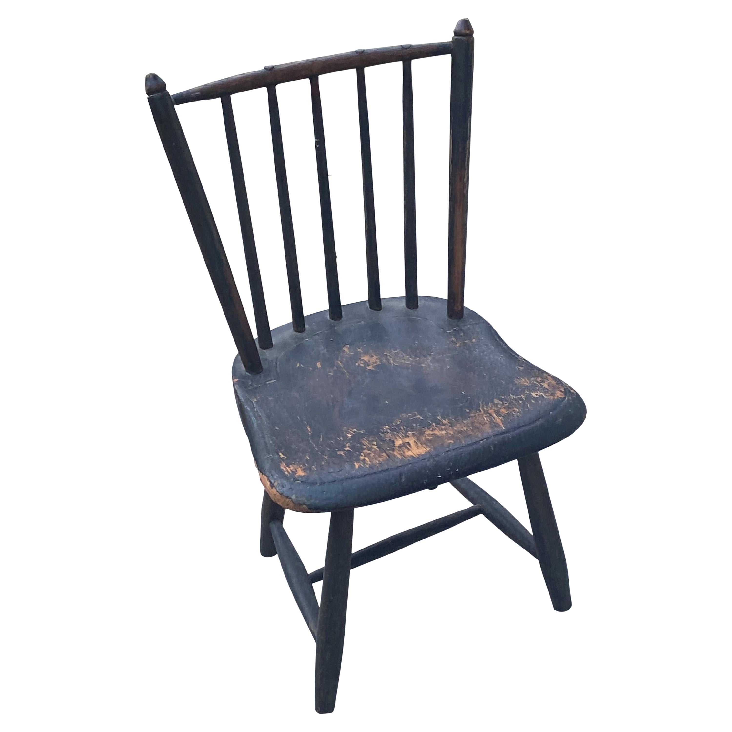 American Federal Painted Child's Windsor Chair, Early 19th Century For Sale