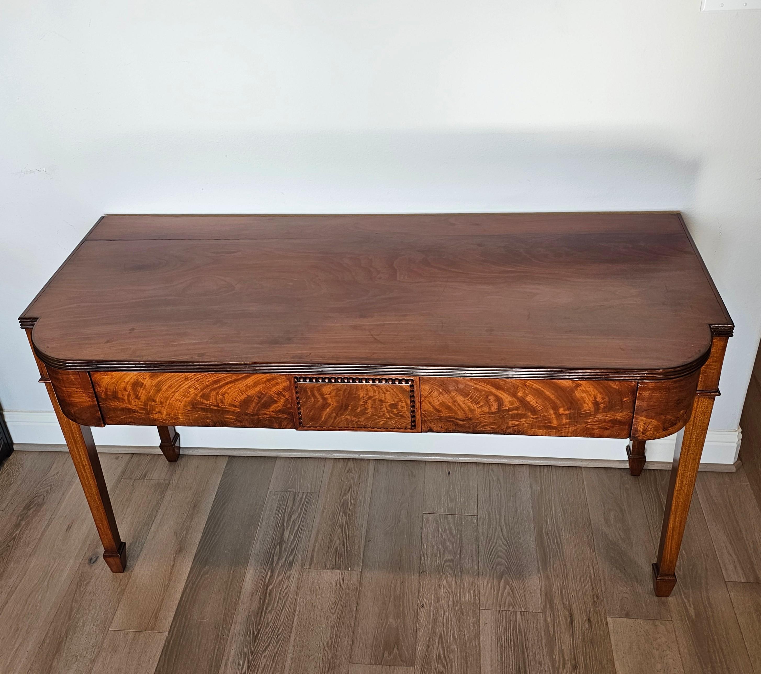American Federal Period Flame Mahogany Serving Table Early 19th Century  1