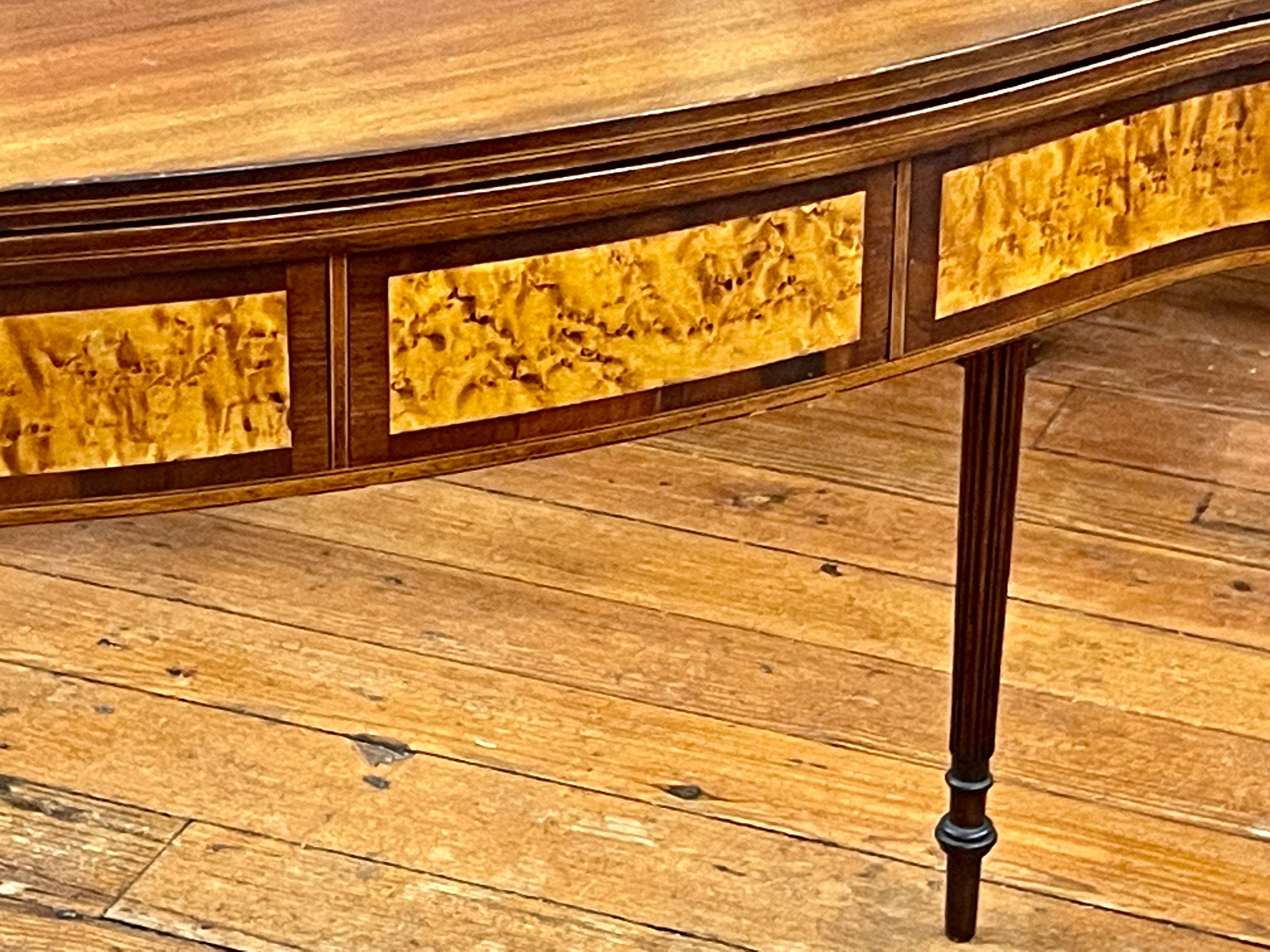 American Federal Period Mahogany Serpentine Sheraton Style Flap-Top Games Table 2