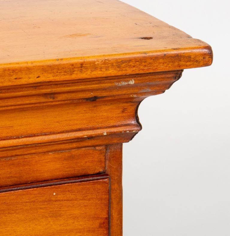 18th Century American Federal Period Maple Chest, Late 18th C For Sale