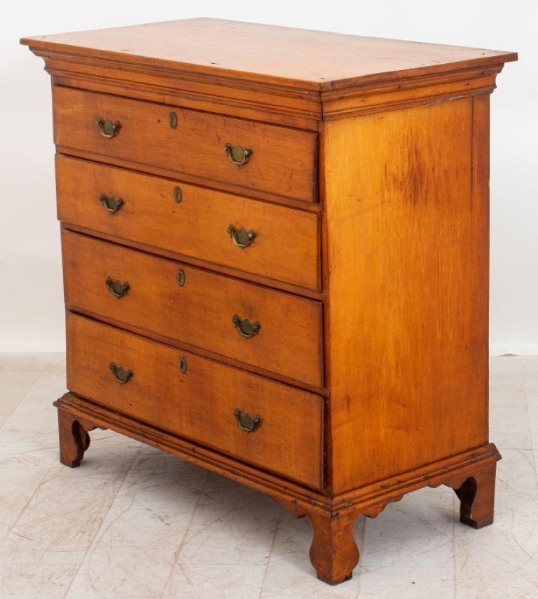 American Federal Period Maple Chest, Late 18th C For Sale 2