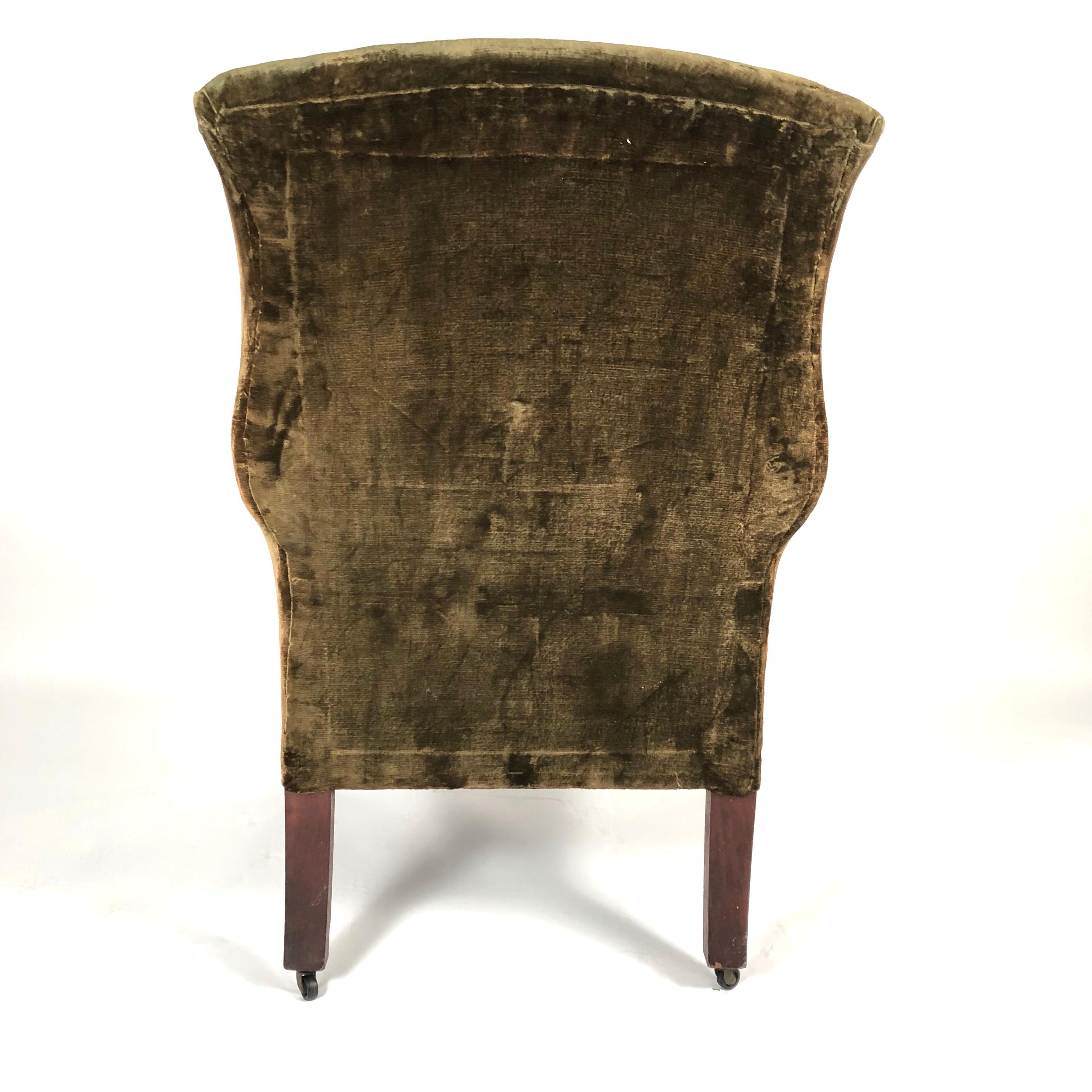 American Federal Period Wingback Chair from Portsmouth, New Hampshire In Fair Condition In Essex, MA