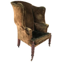 American Federal Period Wingback Chair from Portsmouth, New Hampshire