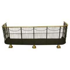 American Federal Period Wire and Brass Fender with Brass Feet