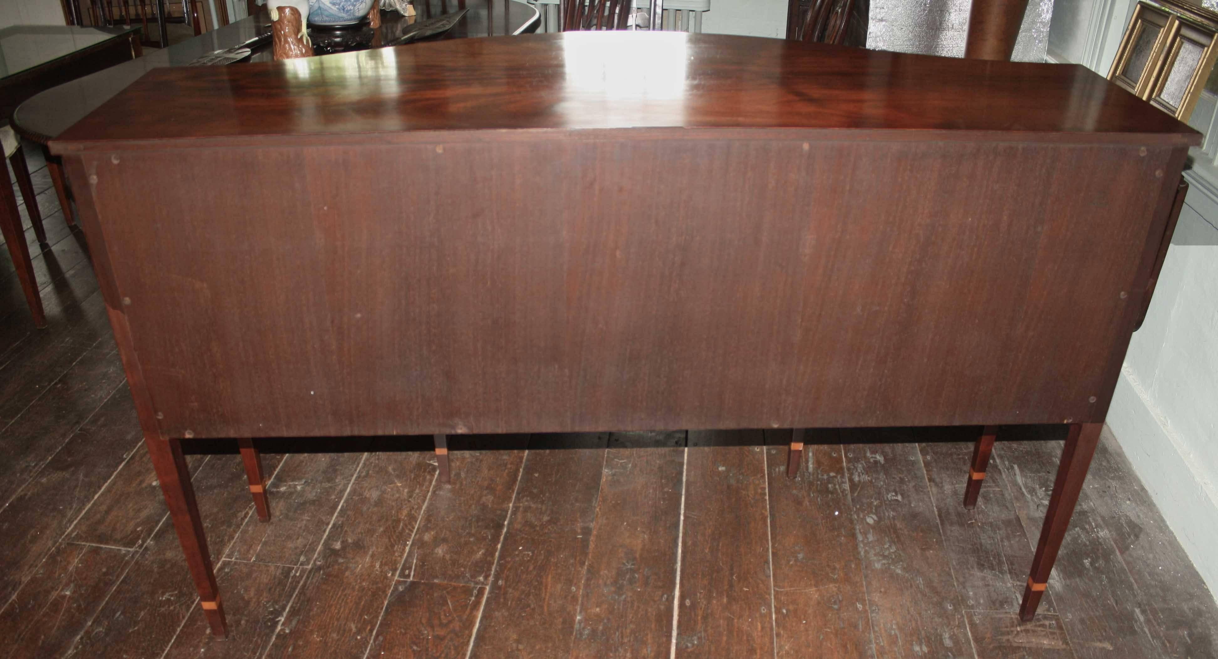 American Federal Revival Inlaid Mahogany Sideboard For Sale 7