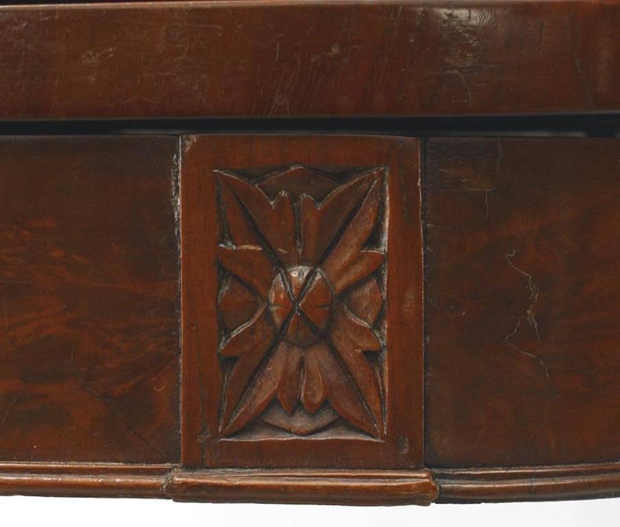 19th Century American Federal Mahogany Flip Top Console Table In Good Condition For Sale In New York, NY