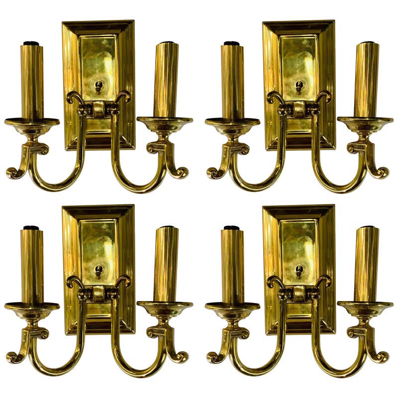 1970's Georgian Art Lighting Wall Lanterns or Sconces, a Pair For Sale ...
