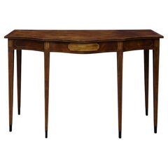 American Federal Style Burton Ching Mahogany & Satinwood Serving Table 20th C