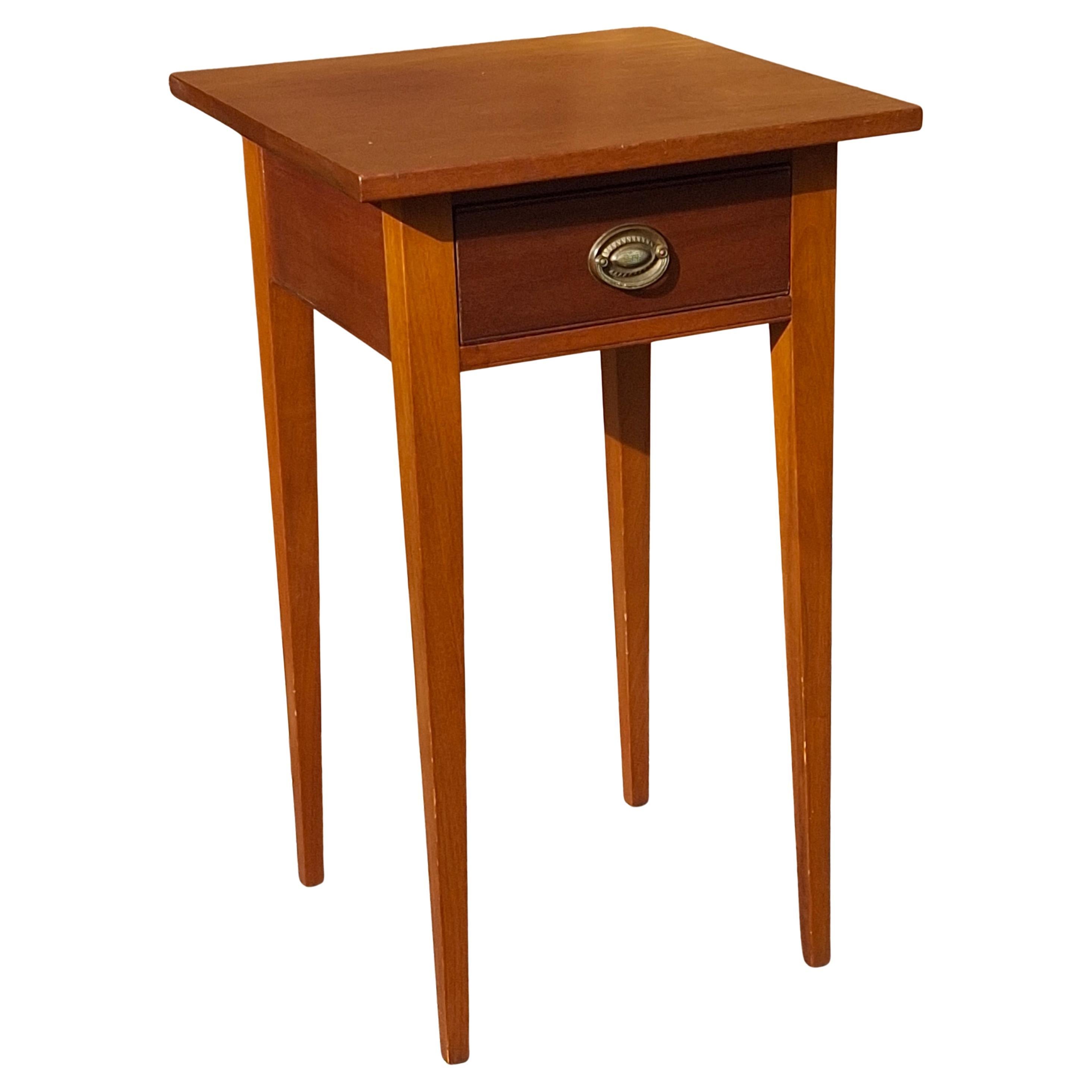 American Federal Style Mahogany Single Drawer Side Table