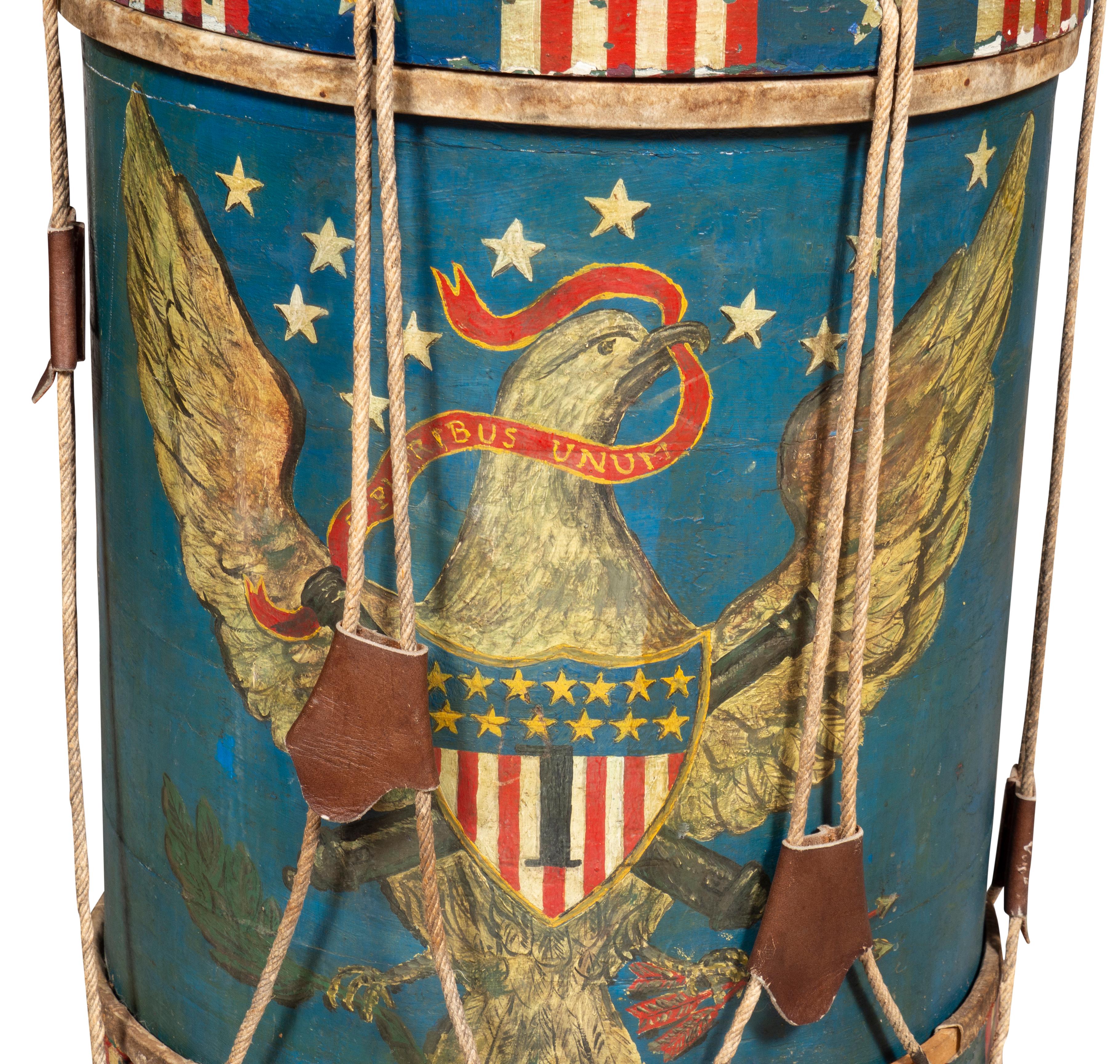 Wood American Federal Style Military Drum For Sale