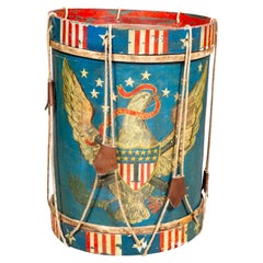 Antique American Federal Style Military Drum
