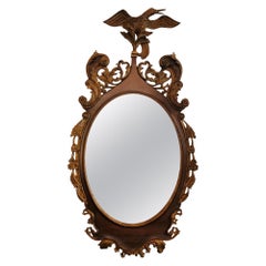 Antique American Federal Style Mirror With Mallard Duck