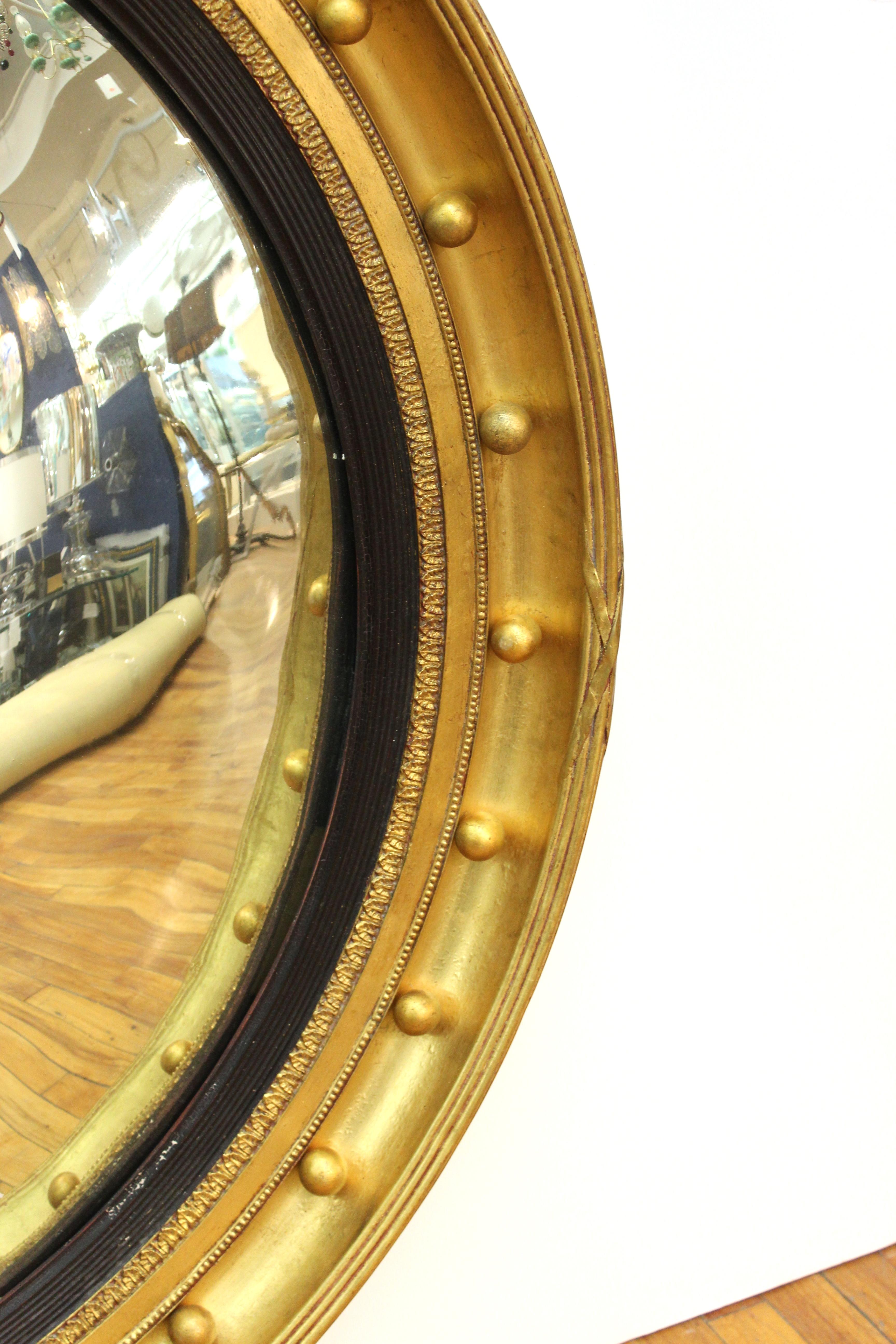20th Century American Federal Style Monumental Convex Wall Mirrors