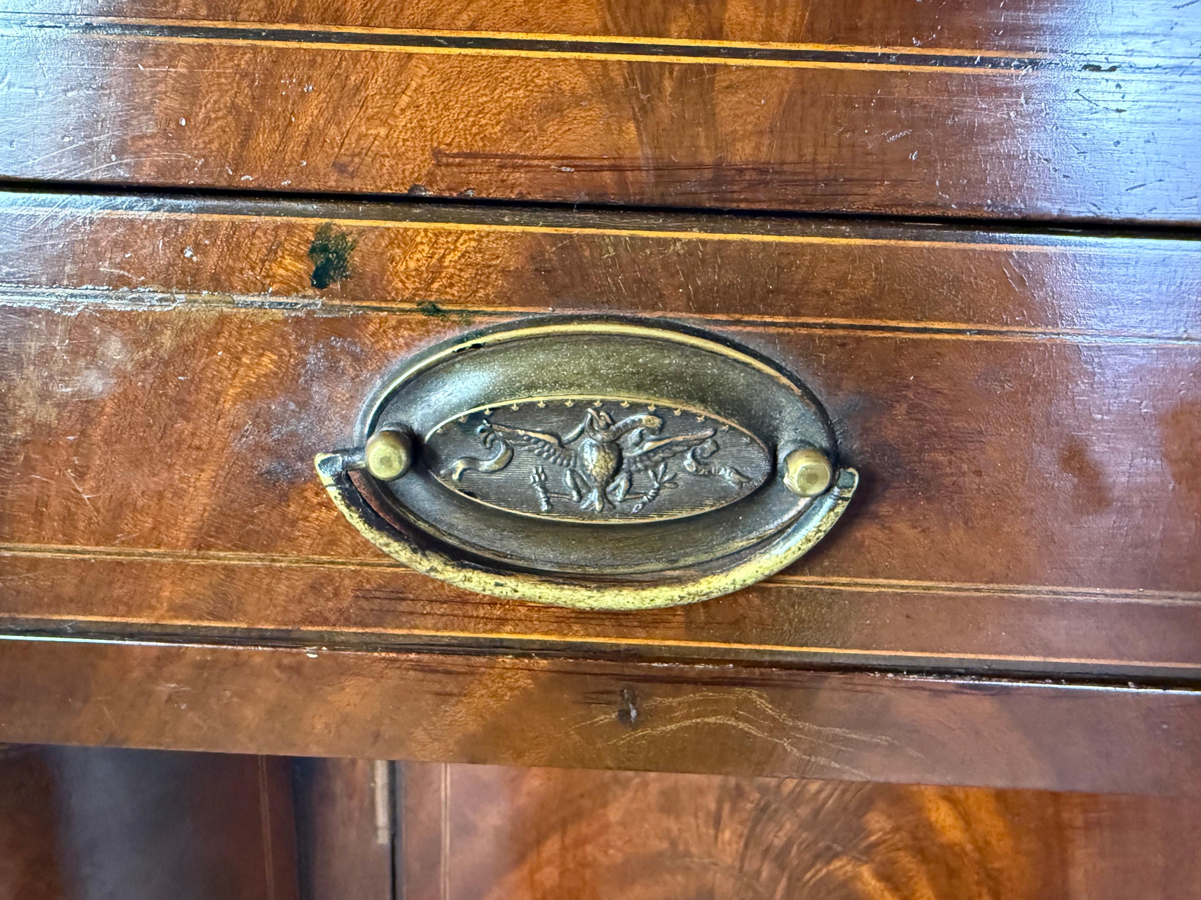 Brass American Federal Style Sideboard by Williamsburg Restoration