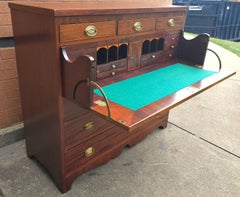 American Federal Swirl Mahogany Butler's Desk  New York, Circa 1800s
