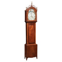 Antique American Federal Tallcase Clock in Mahogany 