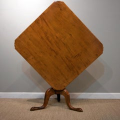 American Federal Tiger Maple Tripod Table